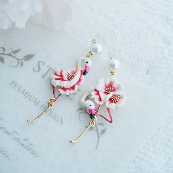 Bill skinner flamingo earrings - Picture 9 of 10
